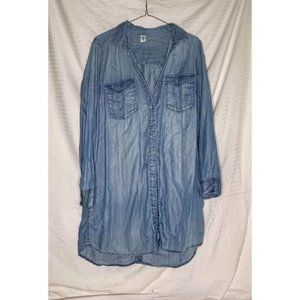 H&M+ Shirt Dress Light Denim Blue Size 8